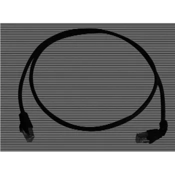 Telegärtner CAT 6A patchkabel, 1x90° haaks, S/FTP, LSZH, zwart, 3,0 m L00002A0175