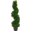 EUROPALMS spiraalboom kunstplant, 61cm, groen, zwarte pot 82600009