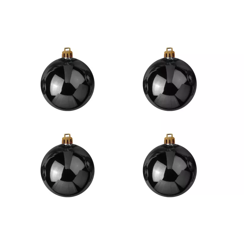 EUROPALMS decoratieballen-set 10 cm, zwart, 4 stuks 83501263