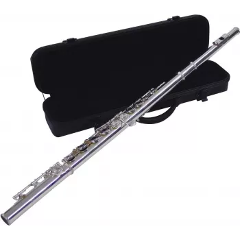 DIMAVERY QP-10 C dwarsfluit, verzilverd 26500300