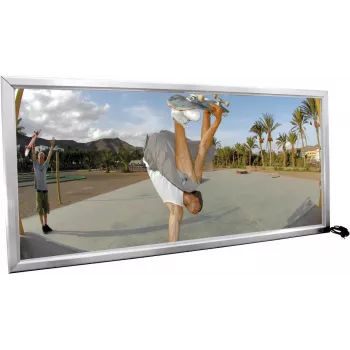 EUROPALMS verlichte reclamewand, aluminium, 1x2m, LED, zilver 83331754