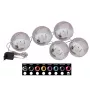 EUROPALMS LED sneeuwbal 8 cm, roze, 5-pack (83501238)