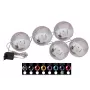 EUROPALMS LED sneeuwbal 8 cm, donkerblauw, 5-set 83501239