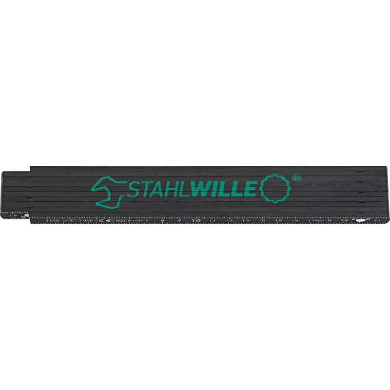 Stahlwille 13112 2M 77470003 duimstok, 2 m, metrisch, beuken, wit