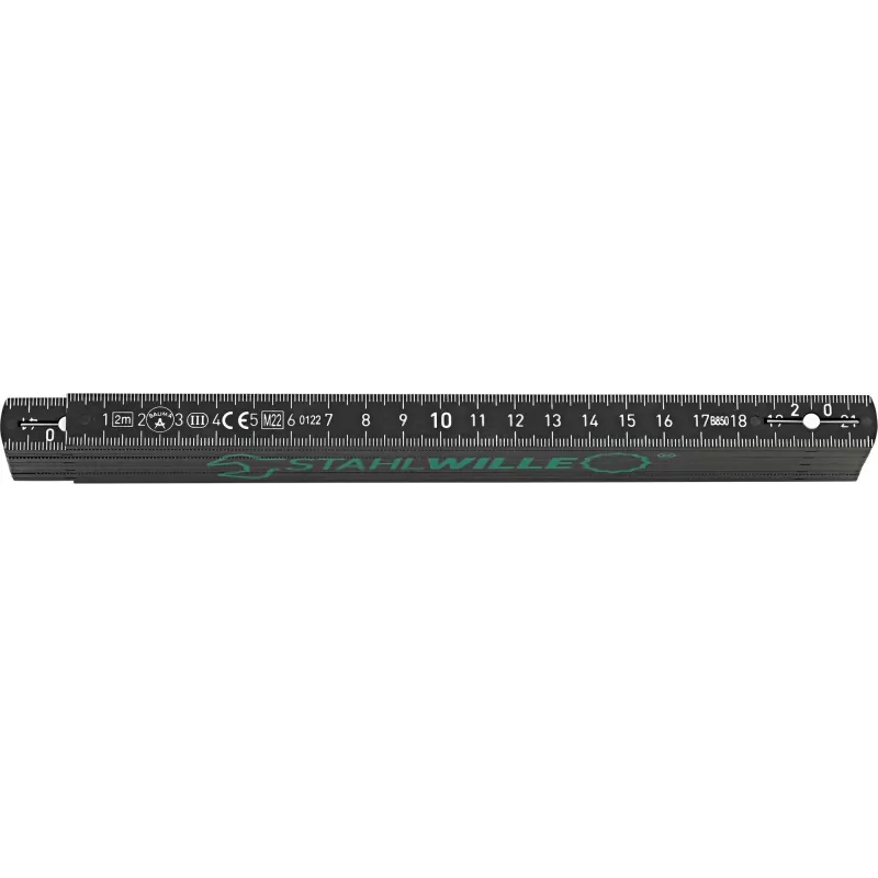 Stahlwille 13112 2M 77470003 duimstok, 2 m, metrisch, beuken, wit