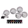 EUROPALMS LED sneeuwbal 8 cm, lila, 5-pack 83501240