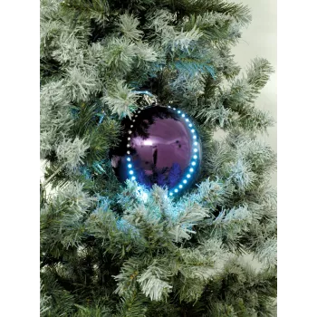 EUROPALMS LED sneeuwbal 8 cm, lila, 5-pack 83501240