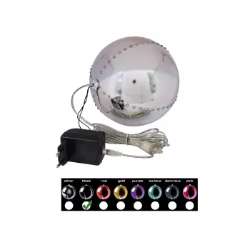 EUROPALMS LED sneeuwbol 15 cm, zwart 83501244