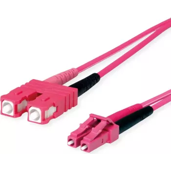 TELEGÄRTNER SC/LC duplex adapterkabel OM4 2m SC-D LC-D stekker paars kabel (L00891A0127)