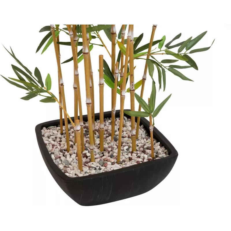 EUROPALMS kunstmatige bamboe in decoratieve schaal, 150cm 82509262