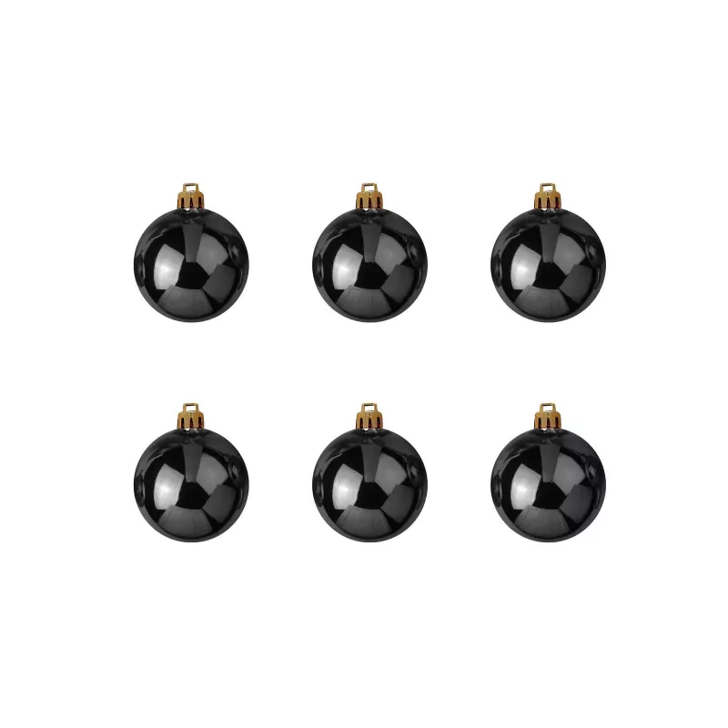 EUROPALMS decoratiebol 7cm, zwart, 6-pack (83501253)