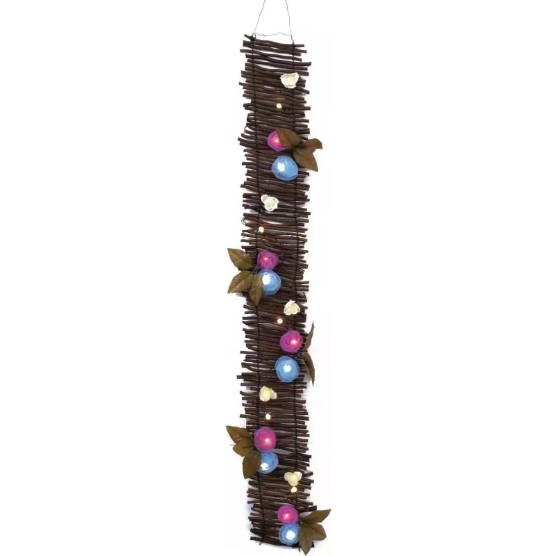 EUROPALMS rozen slinger met LED's, 120cm, wit 83330320