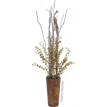 EUROPALMS kunstmatige eucalyptus tak, geelgroen, 110cm 82505622