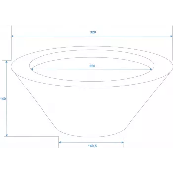 EUROPALMS Leichtsinn Bowl-15 decoratieschaal, wit, glanzend 83011822