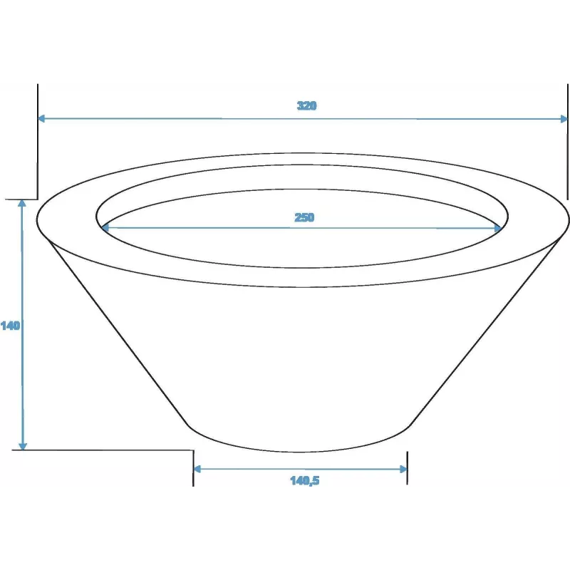 EUROPALMS Leichtsinn Bowl-15 decoratieschaal, wit, glanzend 83011822
