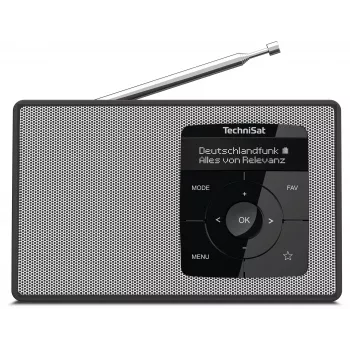 TechniSat DIGITRADIO 2 DAB+ FM Bluetooth radiowekker zwart/wit 0002/3910