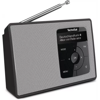 TechniSat DIGITRADIO 2 DAB+ FM Bluetooth radiowekker zwart/wit 0002/3910