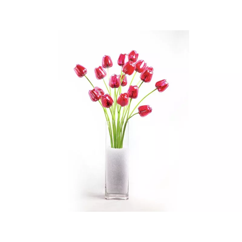 EUROPALMS kristaltulp kunstmatige tulp, rood, 61cm, 12-pack 82600205