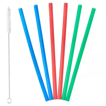 LURCH 70242 drinkrietjes, 6 stuks, verschillende kleuren