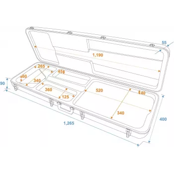 Dimavery ABS-hardcase voor e-basgitaar 26347650