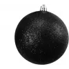 EUROPALMS decoratiebal-set 10 cm, zwart, glitter, 4 stuks 83501268