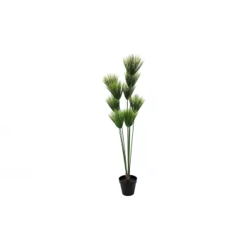 EUROPALMS kunstmatige papyrusplant, 150cm, groen, in zwarte pot 82600223