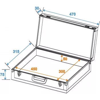 DIMAVERY Effector-Case Large pedalboard flightcase 26380060