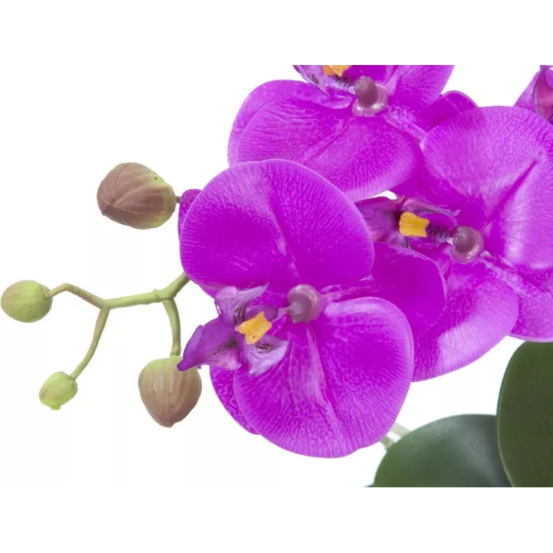 EUROPALMS kunstmatige orchideeënarrangement 4, witte Phalaenopsis in keramische pot, 60 cm 82530349