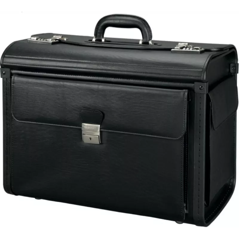 JÜSCHA Alassio Vicenza 45047 Laptoptas 15,6 inch zwart kunstleer