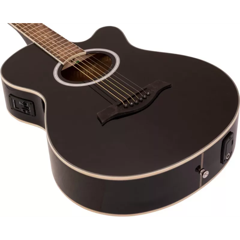 DIMAVERY AW-400 western-gitaar, zwart 26235089
