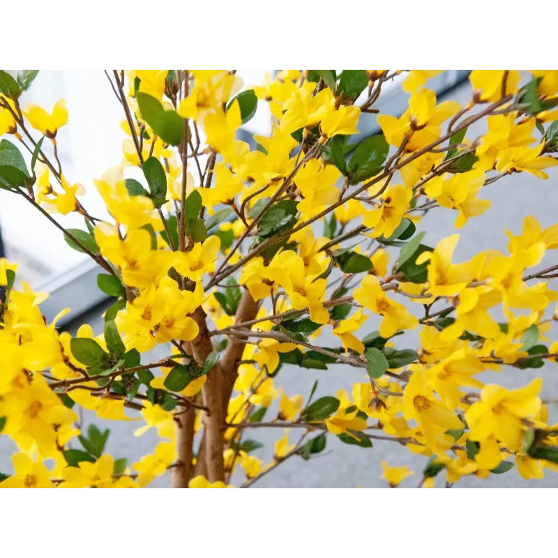 EUROPALMS kunstmatige forsythiaboom met 3 stammen, geel, 150cm 82507102