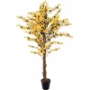 EUROPALMS kunstmatige forsythiaboom met 3 stammen, geel, 150cm 82507102