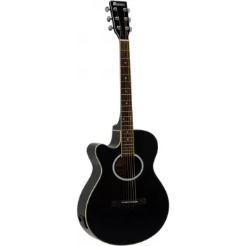 DIMAVERY AW-400 linkshandige dreadnought akoestische gitaar, zwart 26235090