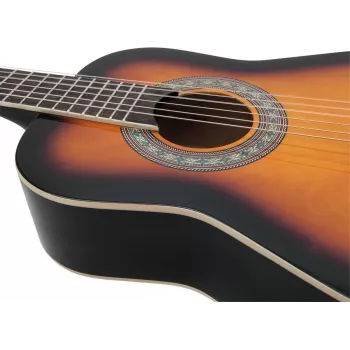 Dimavery AC-303 concertgitaar 1/2 sunburst 535 mm mensuur 6-snarig