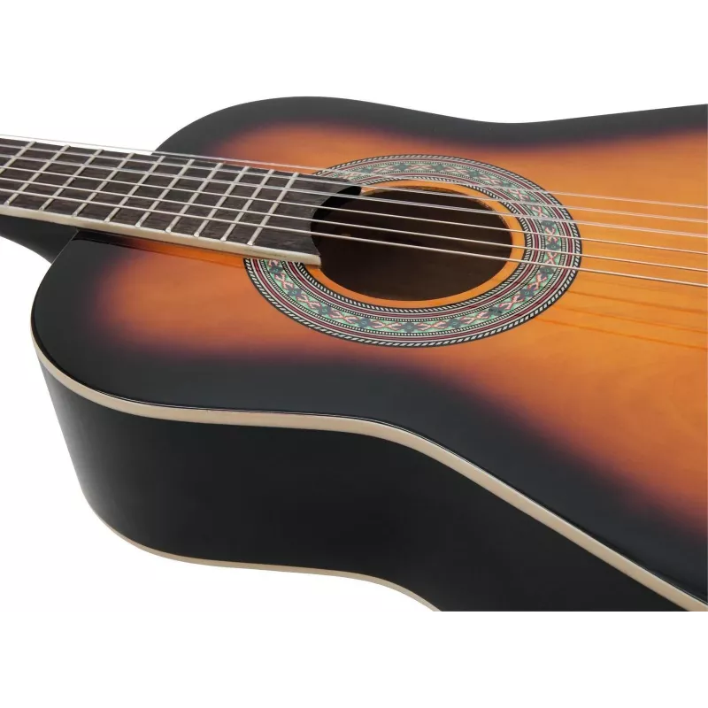 Dimavery AC-303 concertgitaar 1/2 sunburst 535 mm mensuur 6-snarig