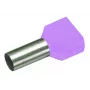 Cimco 187715 dubbele adereindhuls 0,25 mm² deels geïsoleerd violet (100 stk.)