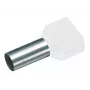 Cimco 187717 dubbele adereindhuls 0,5 mm² deels geïsoleerd wit 100 stuks