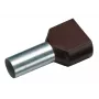 Cimco 187723 dubbele adereindhuls 1,5 mm² deels geïsoleerd zwart 100 stuks