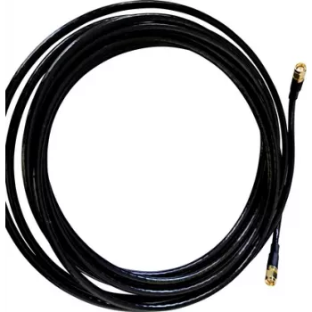 Wittenberg Antennen 10 m antennekabel SMA-stekker naar SMA-stekker 50 Ohm verliesarme coaxkabel zwart 103484