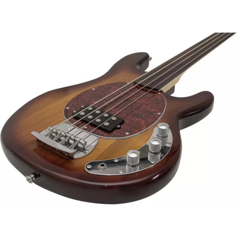 DIMAVERY MM-501 elektrische bas, fretless, tobacco 26222080