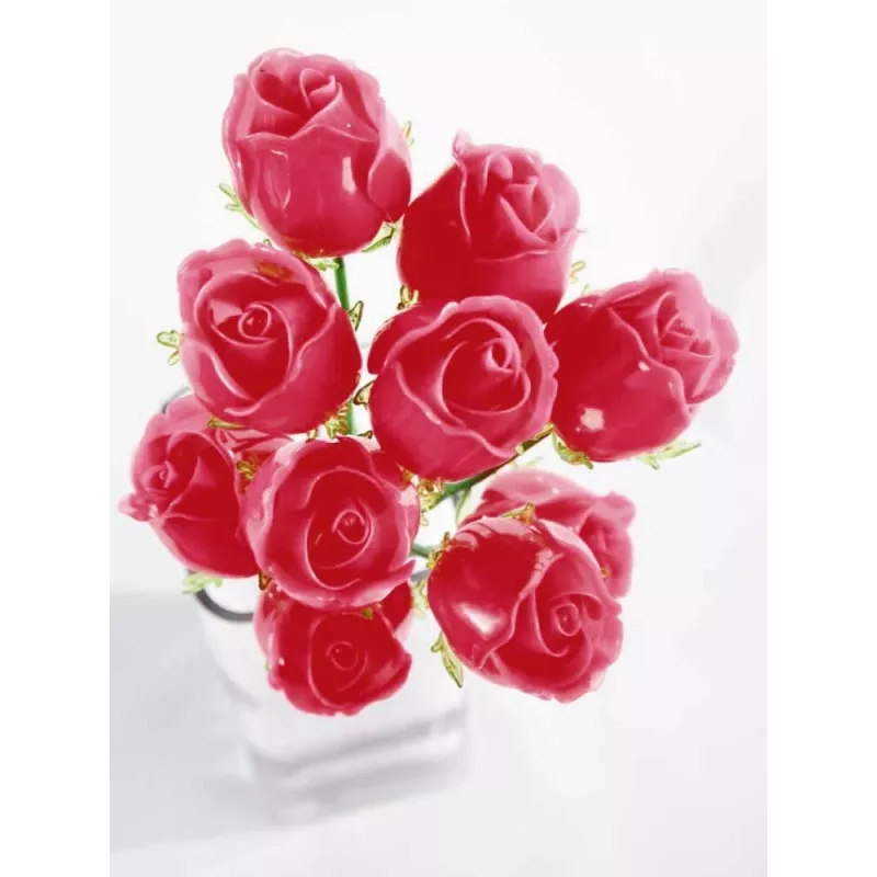 EUROPALMS Crystal Rose kunstmatige bloem, bordeaux, 81cm 82600209