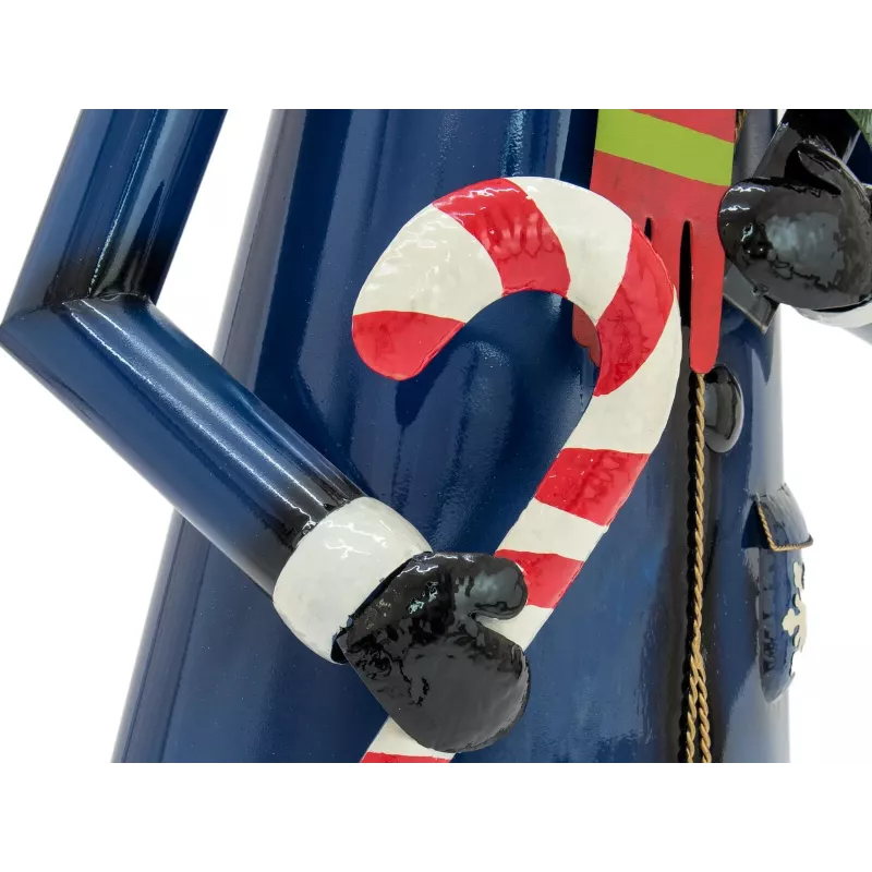 EUROPALMS sneeuwpop met jas, metaal, 150cm, blauw 83314907