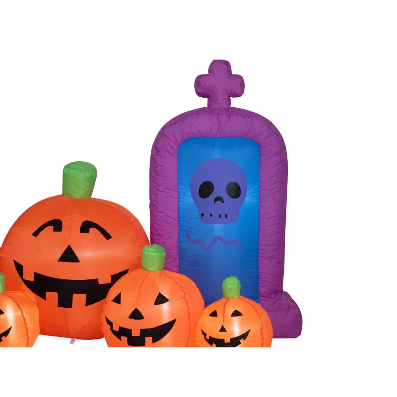 EUROPALMS Halloween opblaasbare geest met pompoenen, 244cm (83316154)