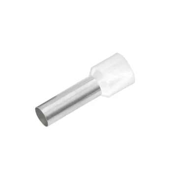 Cimco 187002 deels geïsoleerde adereindhuls, 0,5 mm², wit, 100 stuks