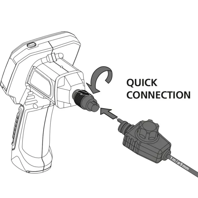 Laserliner ArcView camera inspectiecamera met 9 mm flexibele sonde, 640 x 480 pixels, 67° gezichtsveld, 100 cm lengte, zwart/wit 082.214A