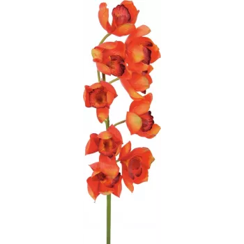 EUROPALMS Cymbidium tak, kunstmatig, rood, 90 cm (82530315)