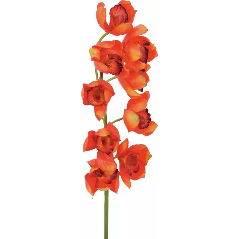 EUROPALMS Cymbidium tak, kunstmatig, rood, 90 cm (82530315)