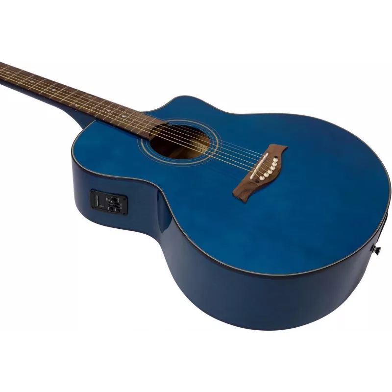 DIMAVERY STW-90 western gitaar, Crystal Blue 26245083
