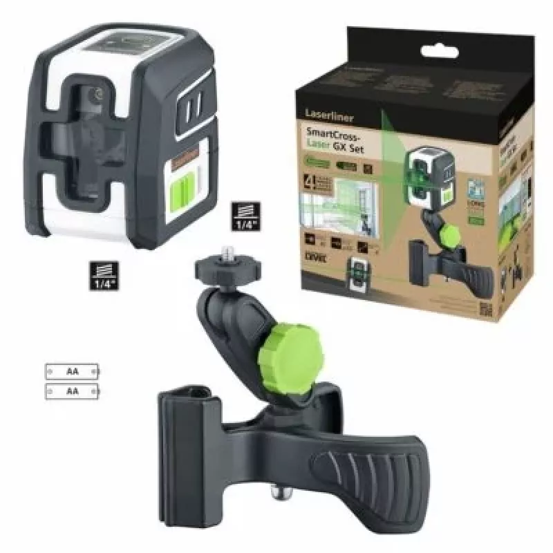Laserliner SmartCross-Laser GX Set kruislijnlaser, bereik 40 m (036.731E)
