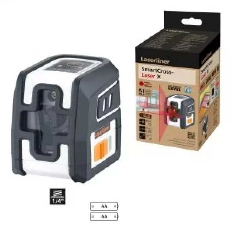 Laserliner SmartCross-Laser X kruislijnlaser zelfnivellerend bereik max. 10 m (036.735E)